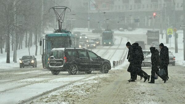Люди на пешеходном переходе в Минске - Sputnik Беларусь