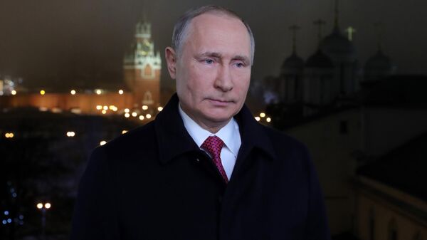Новогоднее обращение президента РФ В. Путина - Sputnik Беларусь
