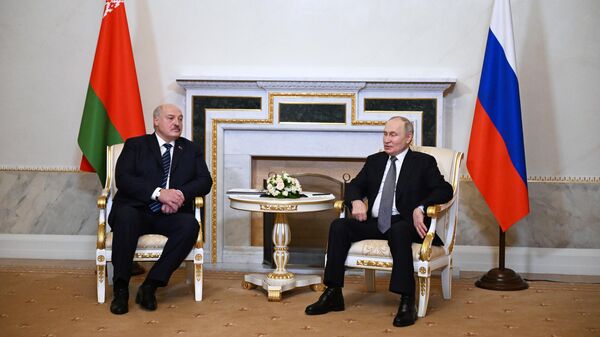 Президенты Беларуси и РФ Александр Лукашенко и Владимир Путин - Sputnik Беларусь