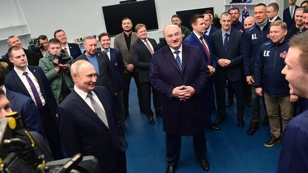 Путин и Лукашенко встретились с игроками ХК СКА - Sputnik Беларусь