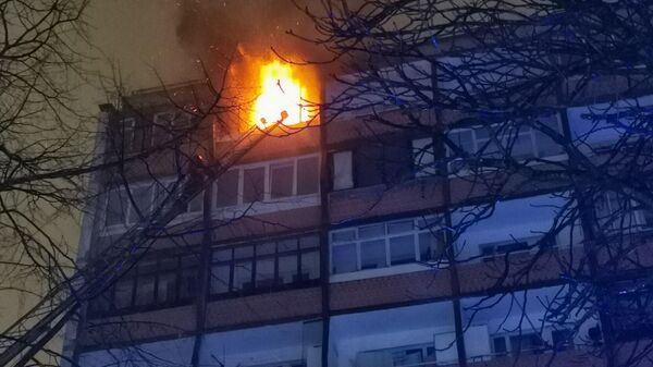 Пожар в общежитии на улице Кропоткина в Минске - Sputnik Беларусь