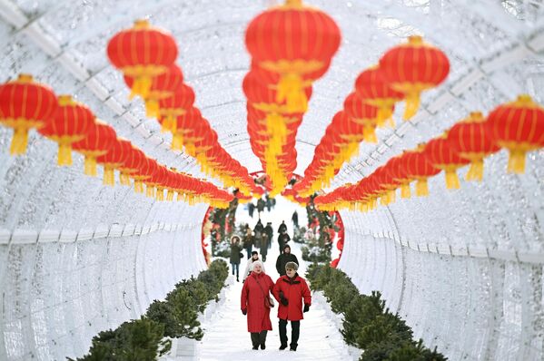 Посетители на фестивале &quot;Китайский Новый год в Москве&quot;. - Sputnik Беларусь