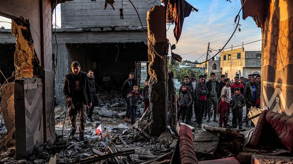 Последствия удара по Рафаху, архивное фото - Sputnik Беларусь
