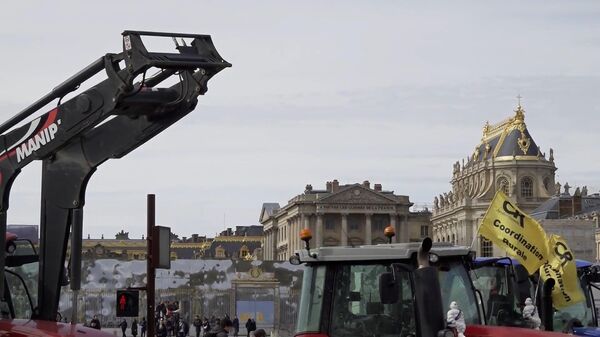 Тракторы в Версале: протестующие фермеры блокируют резиденцию королей (видео) - Sputnik Беларусь