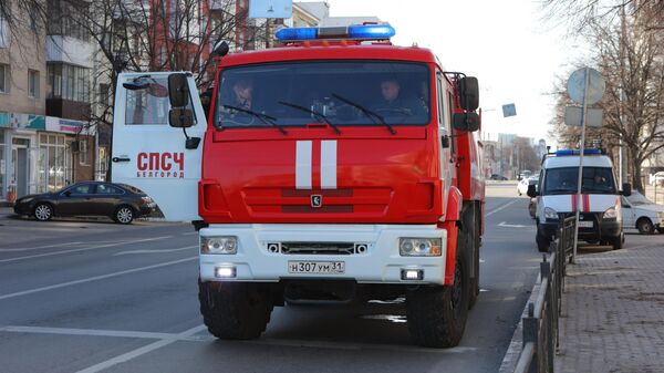 Автомобиль специализированной пожарно-спасательной части в Белгороде - Sputnik Беларусь