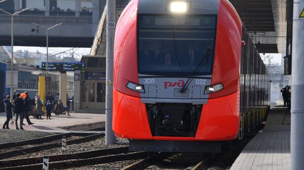 Отправление скоростного поезда Ласточка из Минска в Москву - Sputnik Беларусь