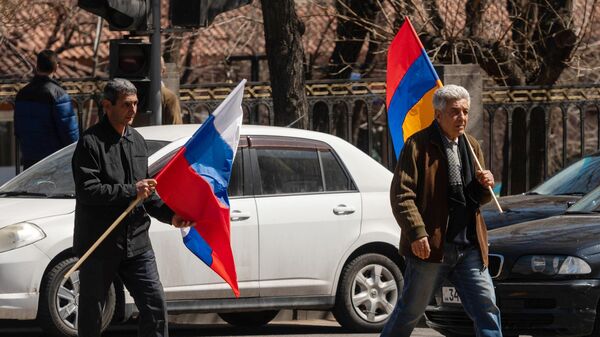 Акция в поддержку России в Армении, архивное фото - Sputnik Беларусь
