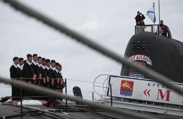 Подводная лодка Магадан на территории плавдока судоремонтного завода Звезда во Владивостоке - Sputnik Беларусь