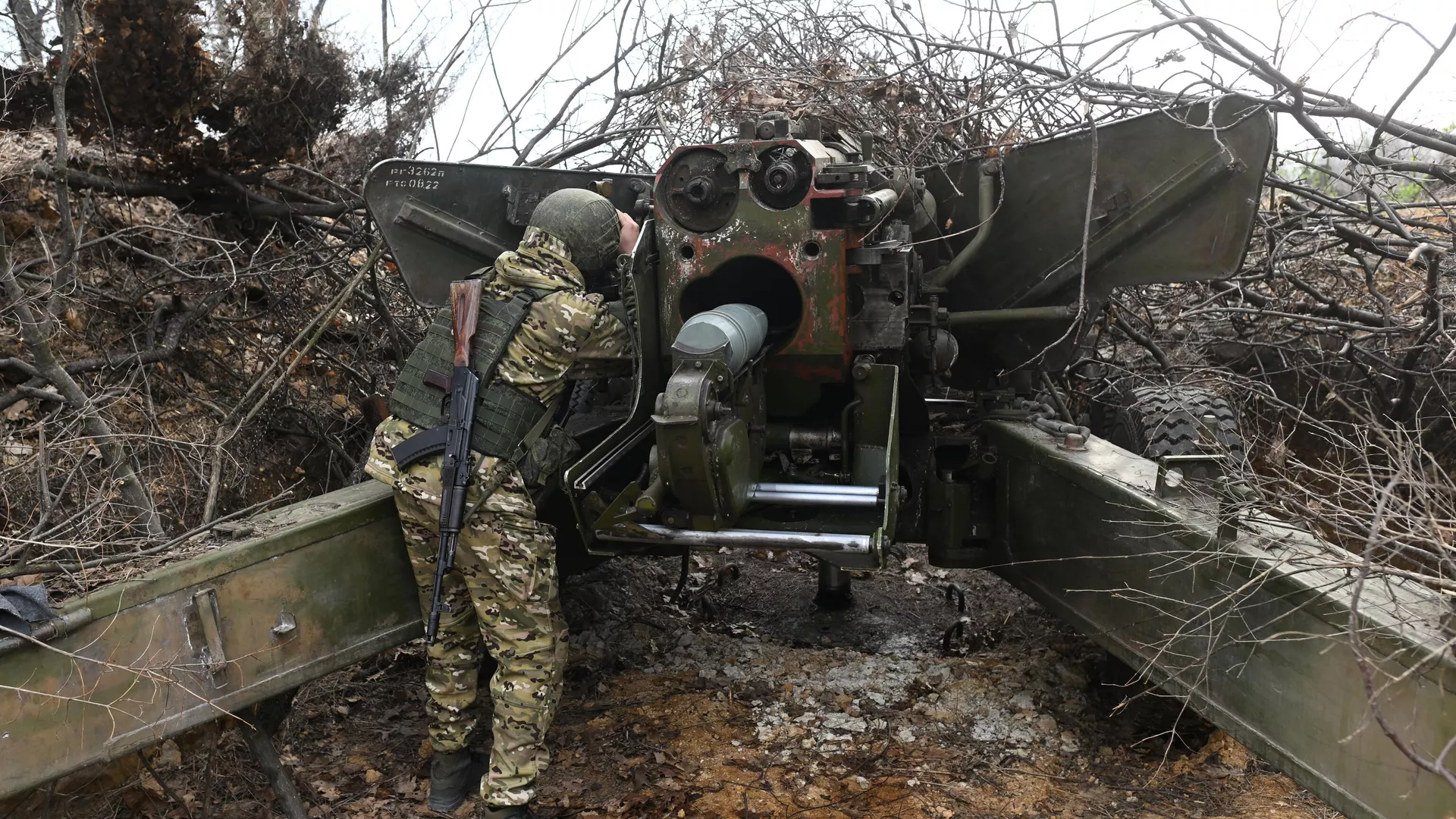 Боевая работа гаубицы Гиацинт Южной группировки войск - Sputnik Беларусь, 1920, 26.04.2024