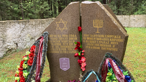 Памятник зверски убитым евреям на месте расстрела в 1941 году в Зембине - Sputnik Беларусь