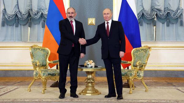 Встреча президента Владимира Путина с премьер-министром Николом Пашиняном - Sputnik Беларусь
