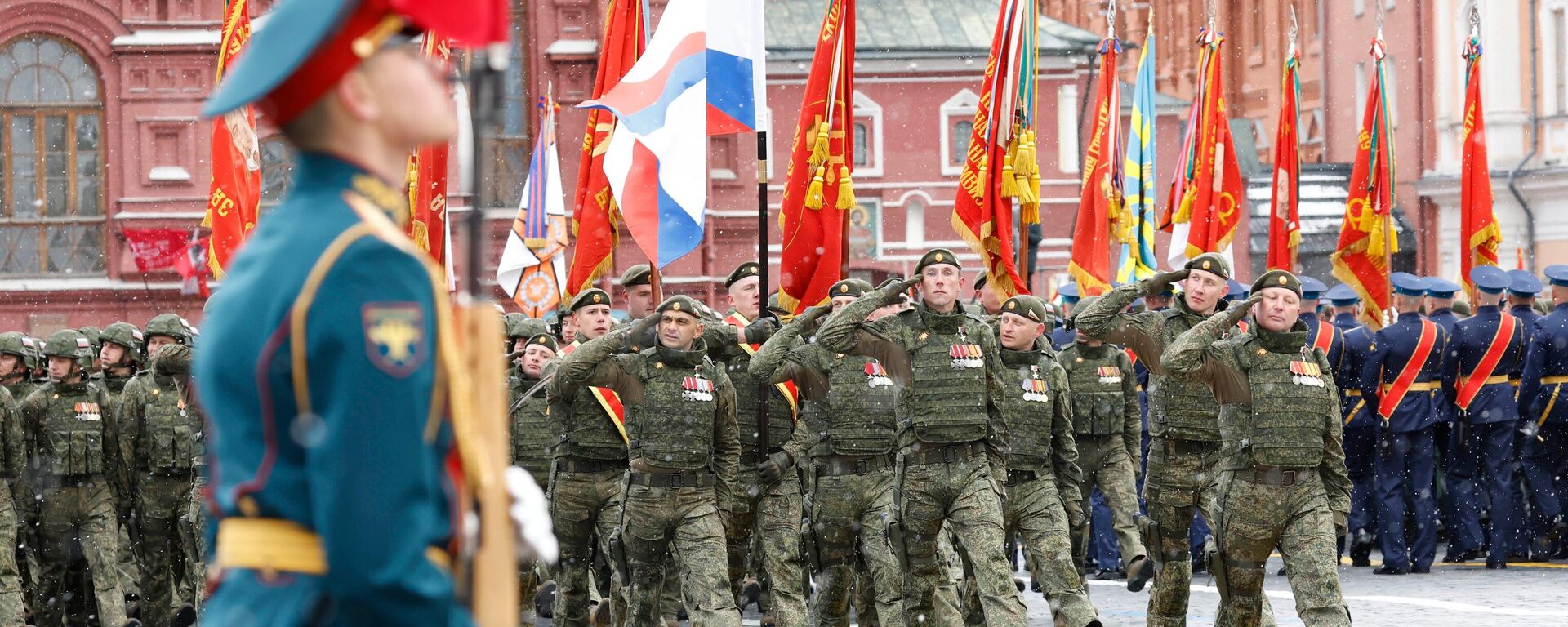 Ваенны парад на Краснай Плошчы ў Маскве, прысвечаны 79-й гадавіне Перамогі ў Вялікай Айчыннай вайне - Sputnik Беларусь, 1920, 09.05.2024