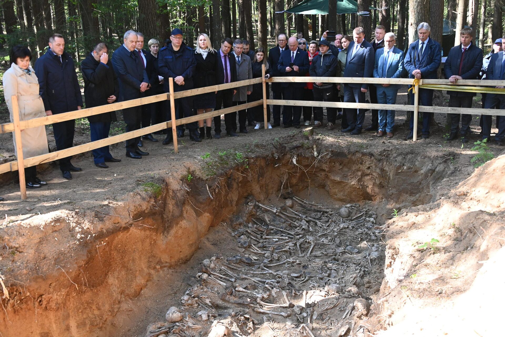 Раскопки массового захоронения жертв геноцида в лесном массиве под Минском - Sputnik Беларусь, 1920, 15.05.2024