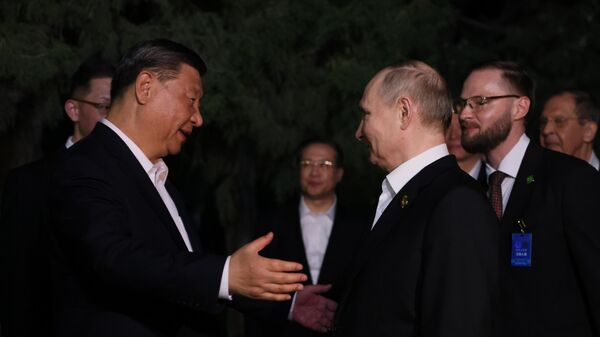 Председатель КНР Си Цзиньпин и президент России Владимир Путин - Sputnik Беларусь