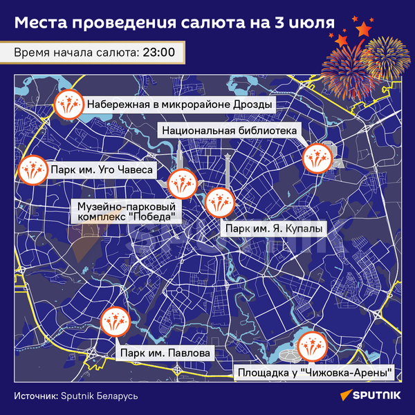 Салют 3 июля в Минске: где смотреть - Sputnik Беларусь
