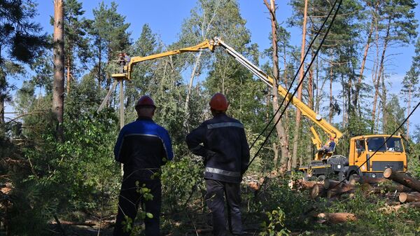 Последствия урагана в Гомельской области, архивное фото - Sputnik Беларусь