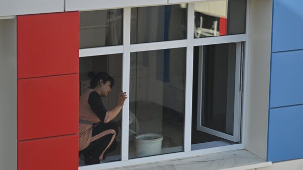 Женщина моет окна - Sputnik Беларусь