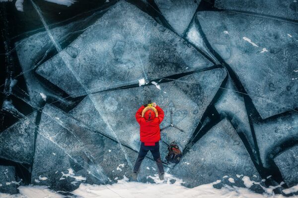 Фотапраект: &quot;Зимний Байкал, окрестности острова Ольхон&quot; Іркуцкая вобласць (Сяргей Казлоў, Екацярынбург). - Sputnik Беларусь