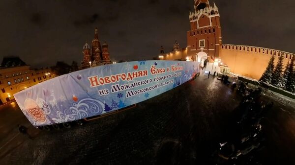 Главную елку России доставили на Красную площадь в Москве - Sputnik Беларусь