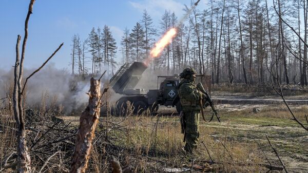 Боевая работа РСЗО Град в зоне СВО - Sputnik Беларусь