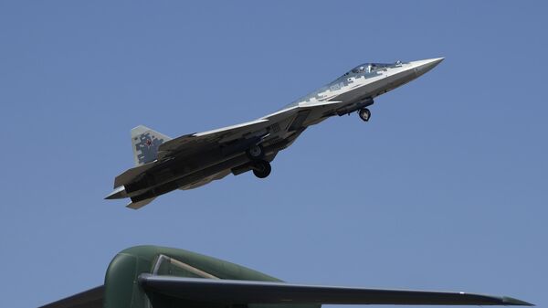 Российский истребитель Су-57 - Sputnik Беларусь