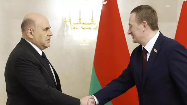 Председатель правительства РФ Михаил Мишустин и премьер-министр Республики Беларусь Александр Турчин - Sputnik Беларусь