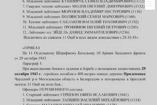 Списки погибших штрафников - Sputnik Беларусь