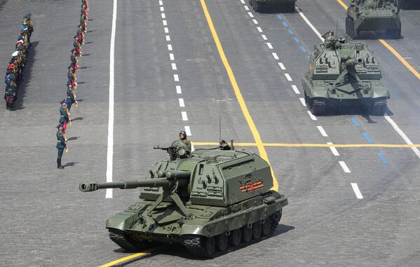 Самаходныя артылерыйскія ўстаноўкі (САУ) &quot;Мста-СМ&quot;. - Sputnik Беларусь