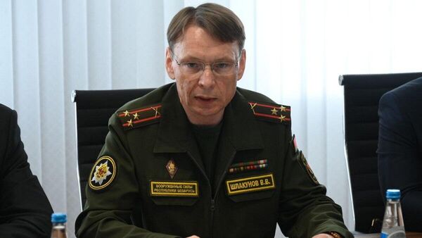 Начальнік інфармацыйна-аналітычнага ўпраўлення Генштаба Беларусі Віталій Шлакуноў - Sputnik Беларусь