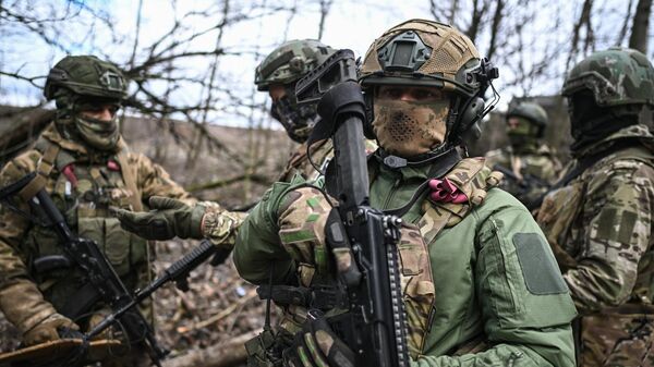 Отработка боевого слаживания подразделениями ВДВ в Курской области - Sputnik Беларусь