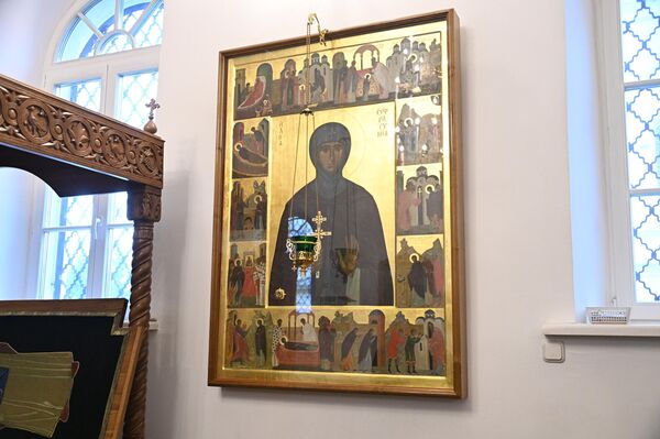Жыціе і вандраванне святой прападобнай Еўфрасінні (ікона ў Полацкім манастыры) - Sputnik Беларусь