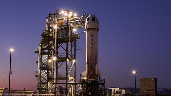 Корабль New Shepard на старте - Sputnik Беларусь