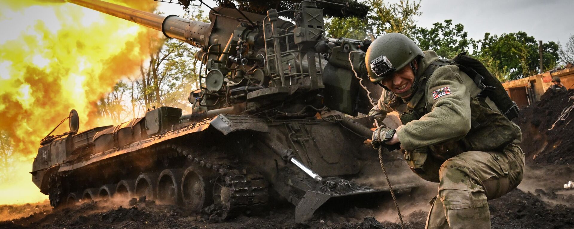 Разлік САУ 2С7М Малка падчас СВА - Sputnik Беларусь, 1920, 27.08.2025