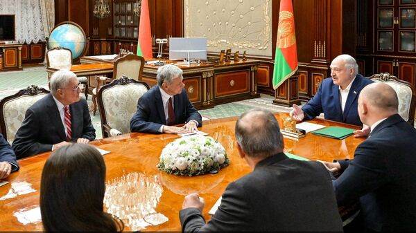 Сустрэча прэзідэнта Беларусі Аляксандра Лукашэнкі са спецпасланнікам прэзідэнта ЗША Кітам Келагам - Sputnik Беларусь