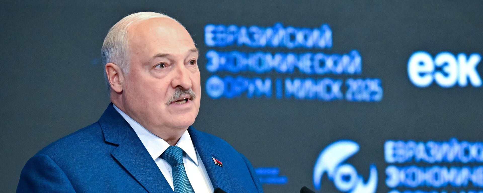 Прэзідэнт Беларусі Аляксандр Лукашэнка на пленарным пасяджэнні IV Еўразійскага эканамічнага форуму - Sputnik Беларусь, 1920, 26.06.2025
