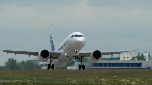 Среднемагистральный самолет МС-21 проходит испытания (видео) - Sputnik Беларусь