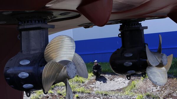 Спуск на воду судна, архивное фото - Sputnik Беларусь