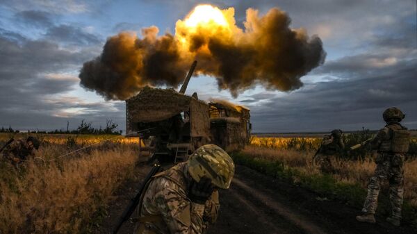 Боевая работа артиллеристов группировки войск Центр на Красноармейском направлении СВО - Sputnik Беларусь