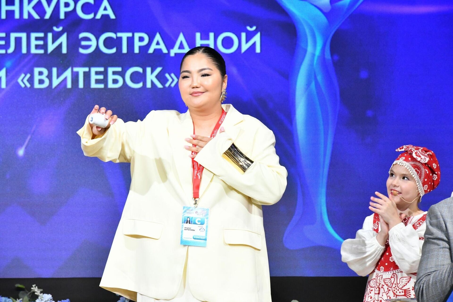 Алмагуль Батталиева на жеребьевке - Sputnik Беларусь, 1920, 14.07.2025