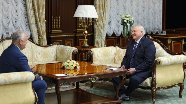 Встреча президента Республики Беларусь Александр Лукашенко с председателем Партии социалистов Республики Молдова Игорем Додоном - Sputnik Беларусь