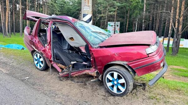 19-летний водитель автомобиля Seat врезался в осветительную мачту на МКАД - Sputnik Беларусь
