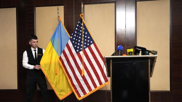 Флаги США и Украины - Sputnik Беларусь