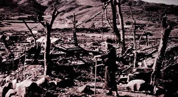 Нагасаки после взрыва атомной бомбы, 1945 год. - Sputnik Беларусь