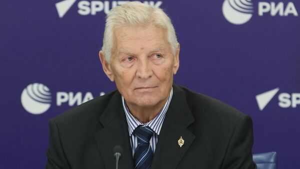 Полковник Владимир Зайцев на пресс-конференции, архивное фото - Sputnik Беларусь