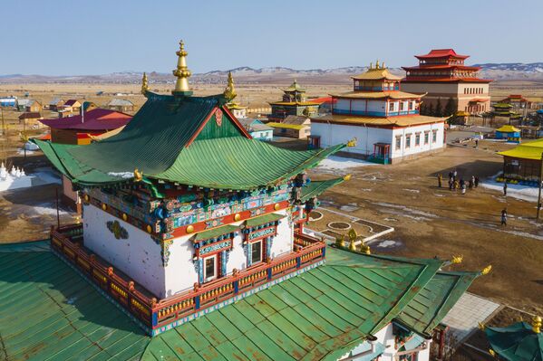 Снимок Иволгинского дацана фотографа Андрея Белавина, представленный на фотовыставке С высоты птичьего полета - Sputnik Беларусь