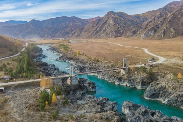 Снимок Ороктойского моста фотографа Сергея Крылова, представленный на фотовыставке С высоты птичьего полета - Sputnik Беларусь
