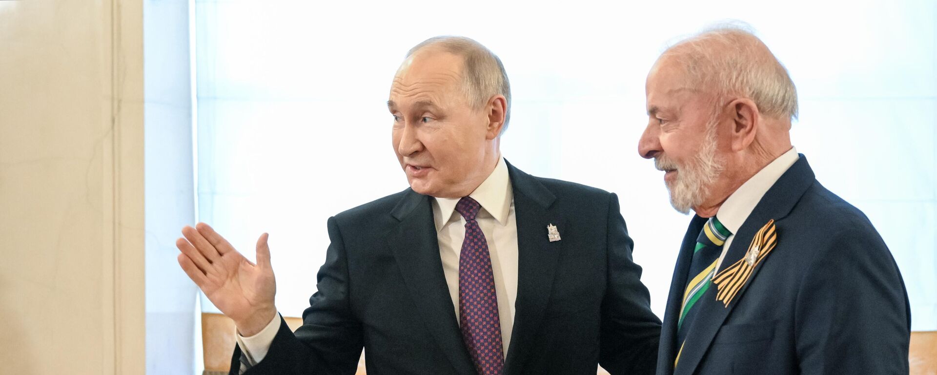Прэзідэнт РФ Уладзімір Пуцін і прэзідэнт Бразіліі Луіс Інасіу Лула да Сілва - Sputnik Беларусь, 1920, 18.08.2025