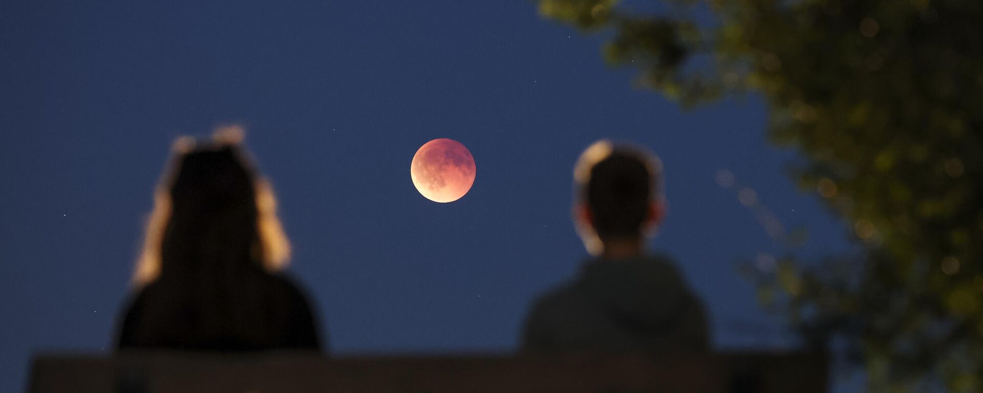 Жители Лейпцига наблюдают за лунным затмением - Sputnik Беларусь, 1920, 07.09.2025