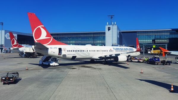 Самолет авиакомпании Turkish Airlines в аэропорту Хавалимани в Стамбуле - Sputnik Беларусь