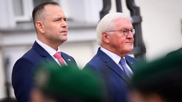 Президенты Польши и Германии Франк-Вальтер Штайнмайер и Кароль Навроцкий - Sputnik Беларусь